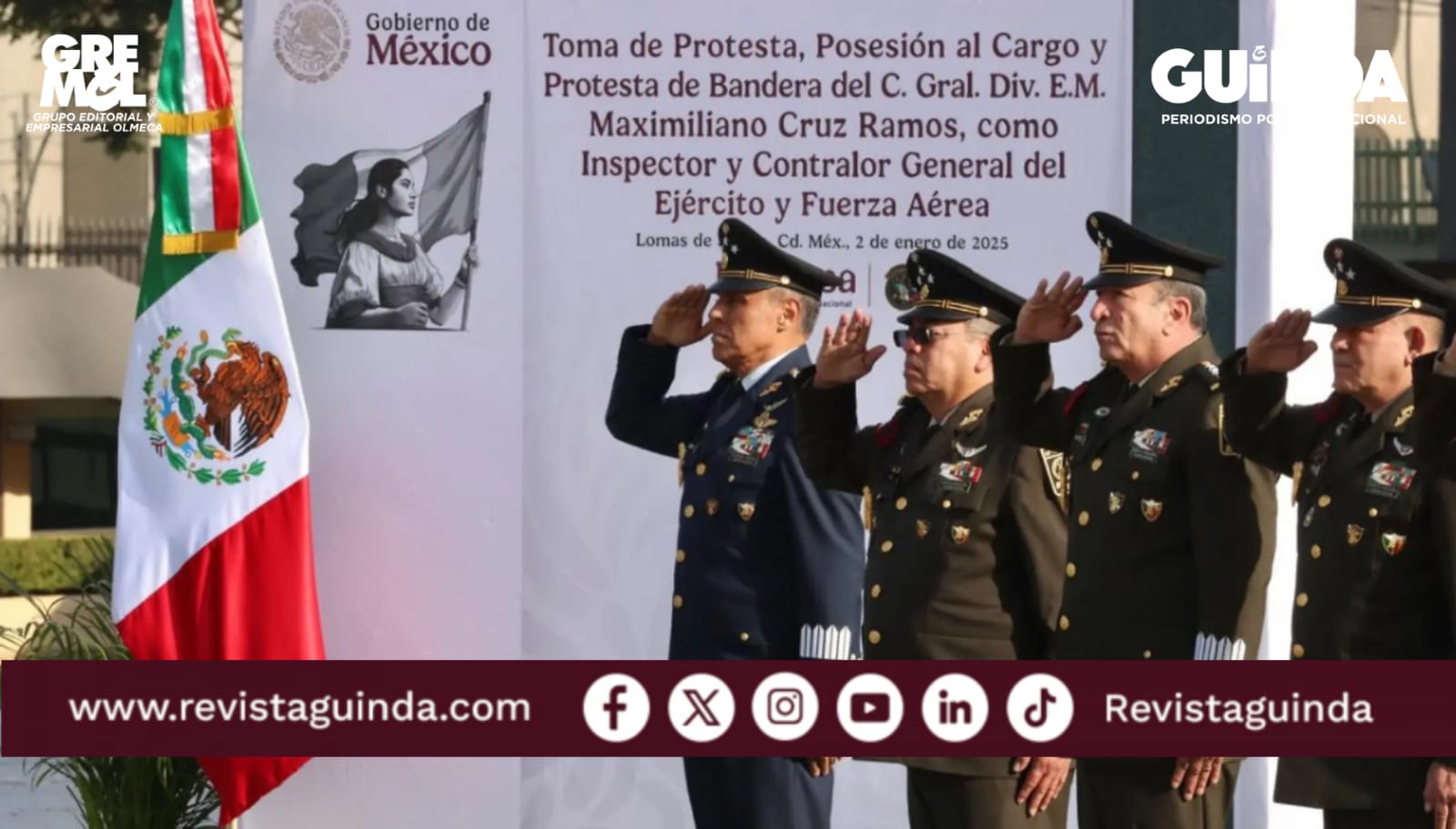 Maximiliano Cruz Ramos Asume como Nuevo Inspector y Contralor de la Secretaría de la Defensa Nacional