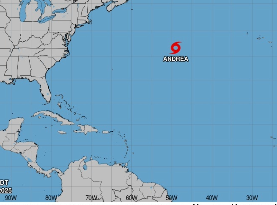 "Andrea" primera tormenta de la temporada en el Atlántico