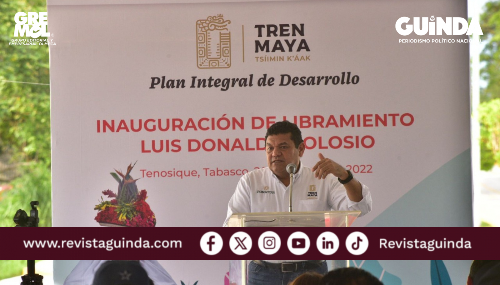 Javier May liderando el Tren Maya 2025