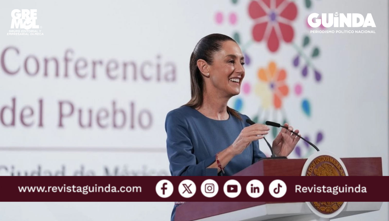 Celebra Sheinbaum a Hugo Aguilar