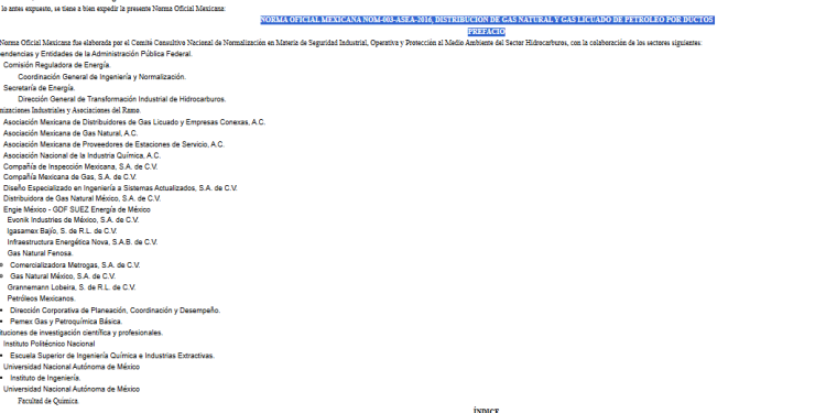 ASEA publica NOM sobre gas natural