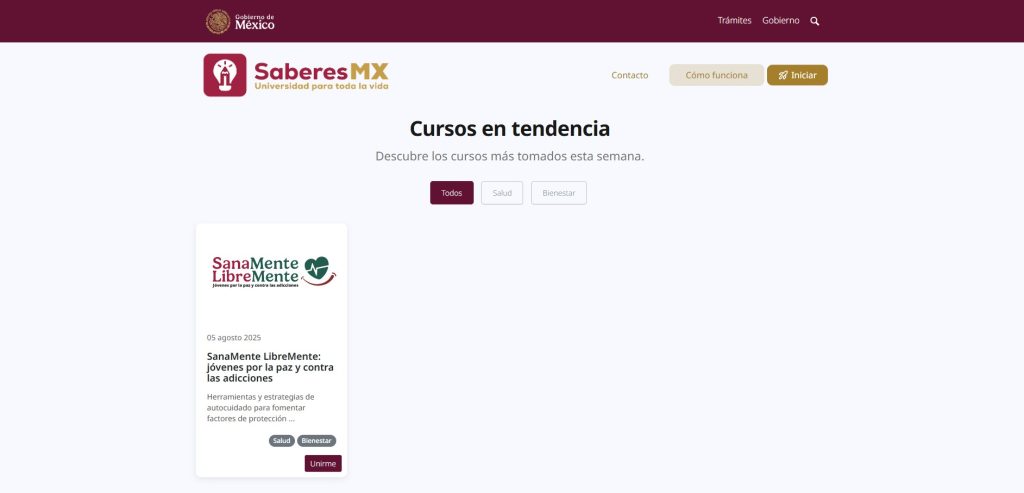 ¿Cómo funcionará la plataforma SaberesMX y qué ofrecerá a los usuarios?