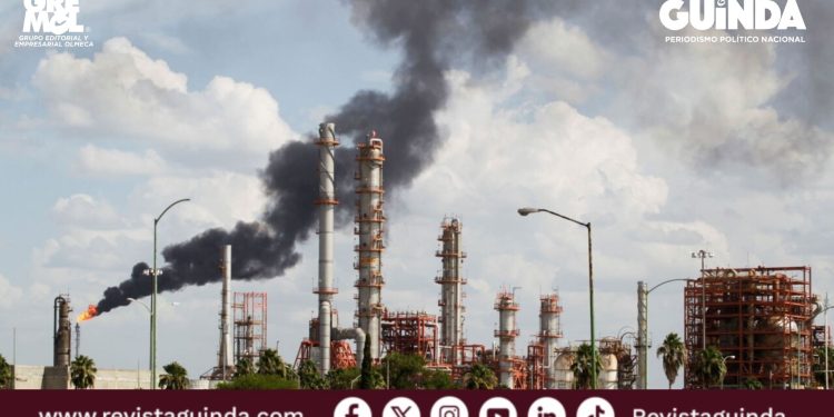 emisión de gases invernadero de la refinería de Cadereyta