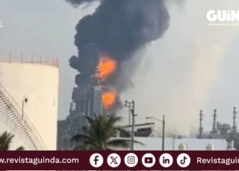 incendio en la refinería Olmeca