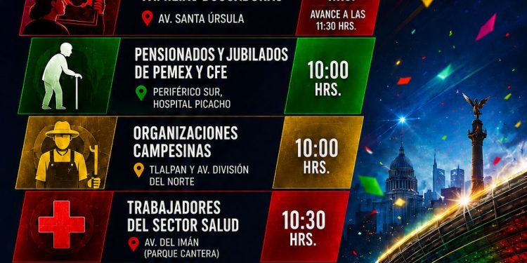 Movilizaciones en CDMX este 11 de junio: marchas convergen hacia el Estadio Ciudad de México