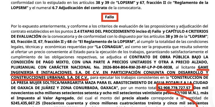 GAMI obtiene contrato por 2908 mdp